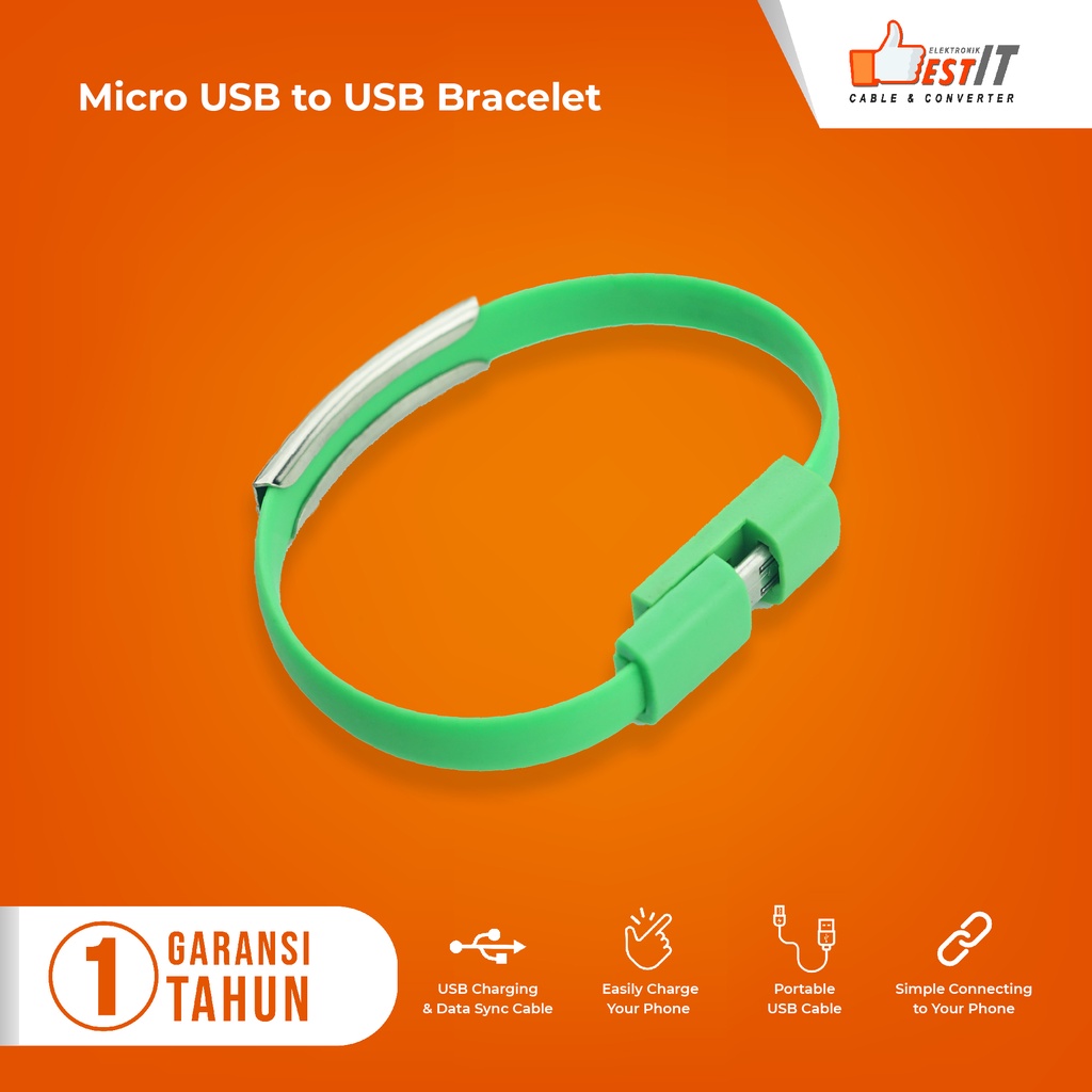 Kabel USB MICRO Model Gelang/ Micro USB to USB Bracelet