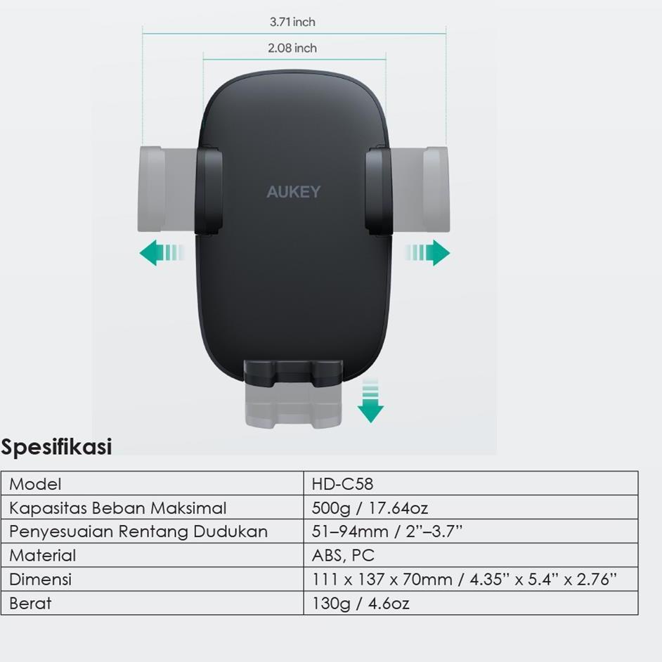 Hot Now Aukey Holder HD-C58 Air Vent Car Phone Mount - 500875