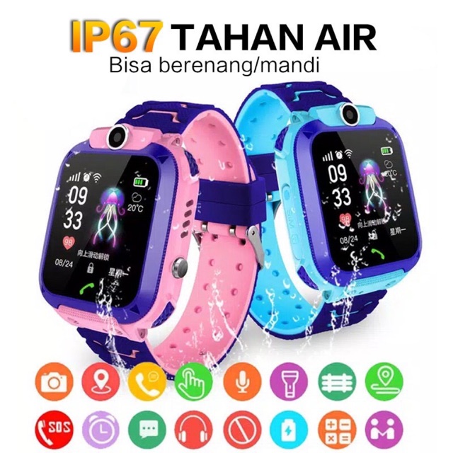 ［Ready Stork］Jam tangan anak Smartwatch anak anti air jam tangan Q12 waterproof s1007