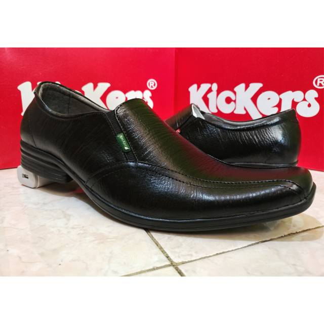 Kickers sepatu pantofel kulit pria sepatu kerja formal bahan kulit asli