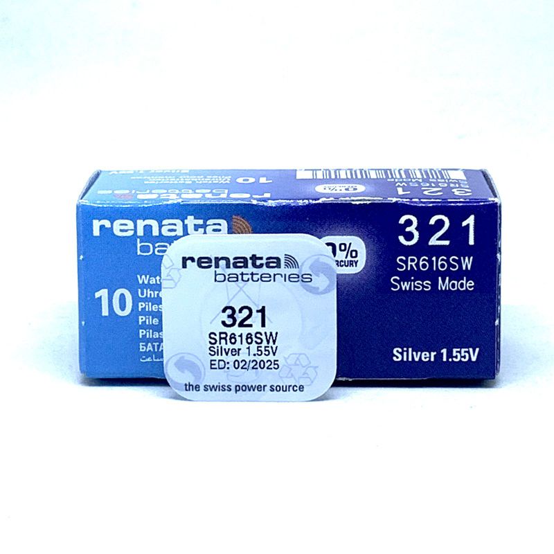 BATERAI RENATA 321 SR616SW ORIGINAL / BATRAI JAM TANGAN 321 SR616 LR65 /  BATRE BATTERY RENATA SR 616 SW