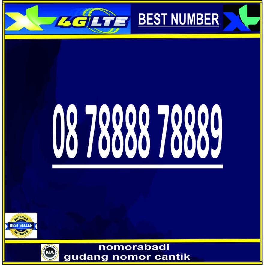 NOMOR CANTIK XL 4G 8888 H5000