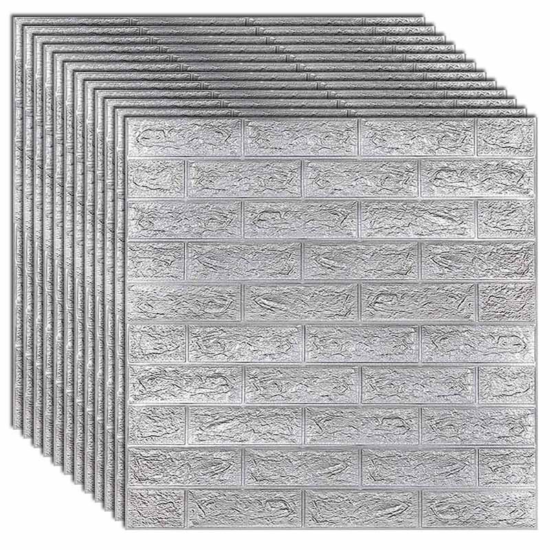 WALLPAPER FOAM 3D WARNA ABU-ABU UKURAN 77 CM X 70 CM