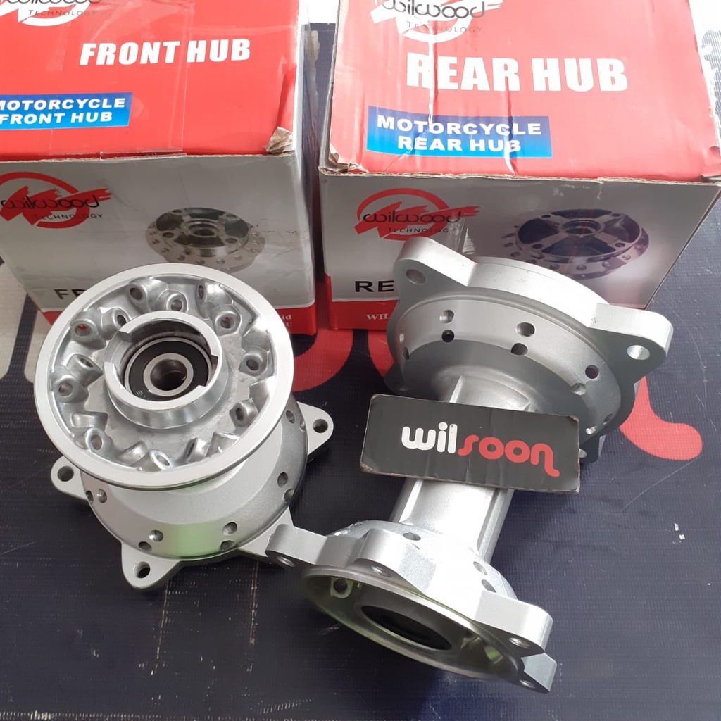 Tromol Set Kawasaki KLX 150 36Holes Silver Wilwood