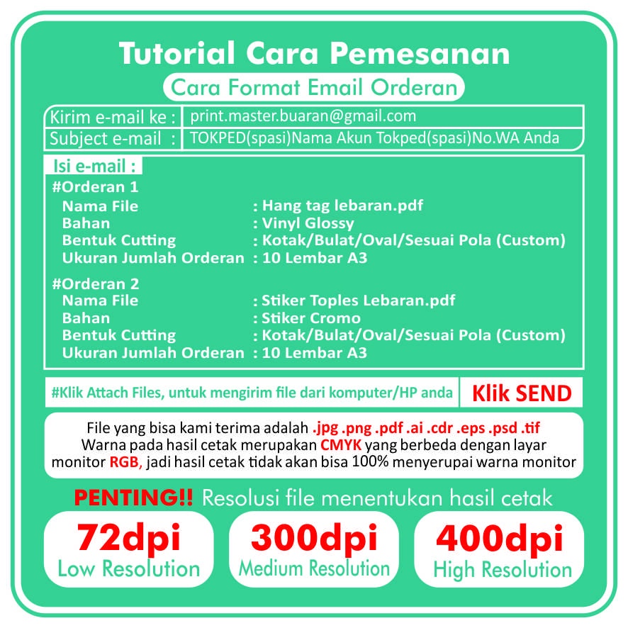 Cetak Brosur / Flyer A6 (1 Sisi / 2 Sisi)