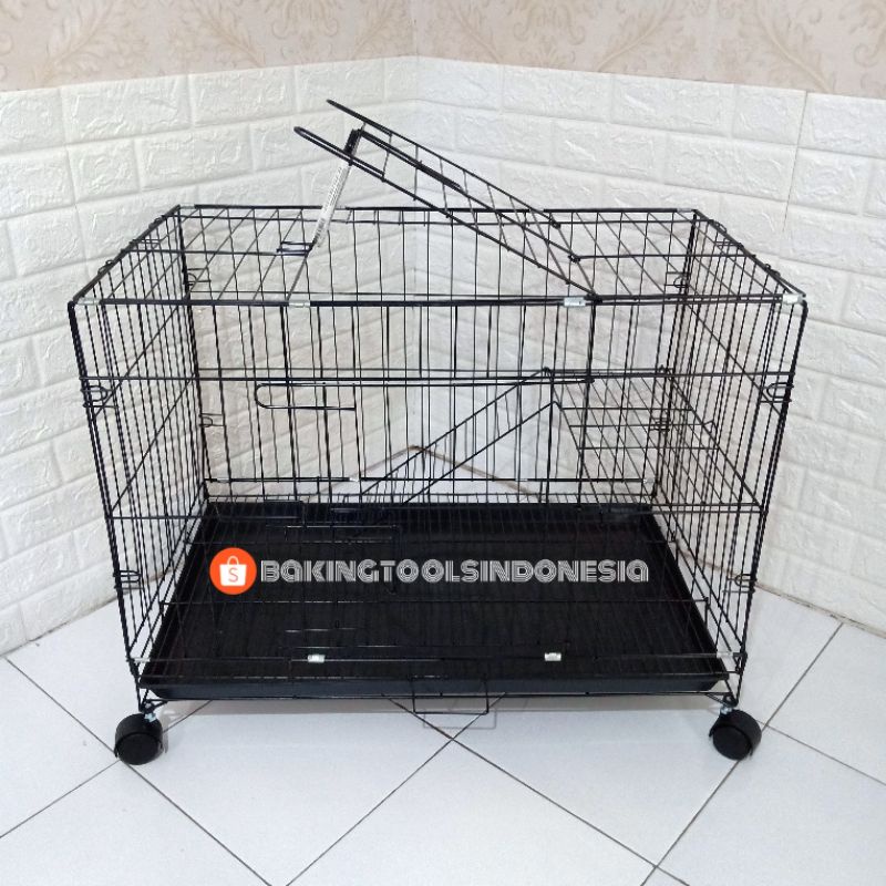 KANDANG KUCING SIZE XL (JUMBO) 2 TINGKAT 75X45X55