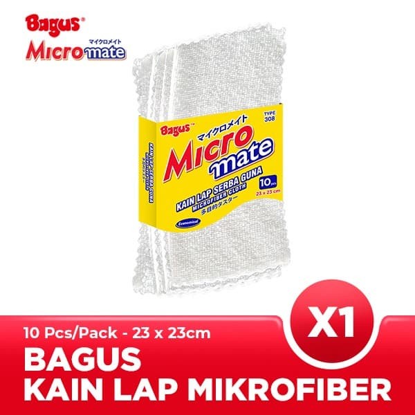 Bagus Micromate Kain Lap Serbaguna / Multipurpose 10's Uk 23 x 23 cm