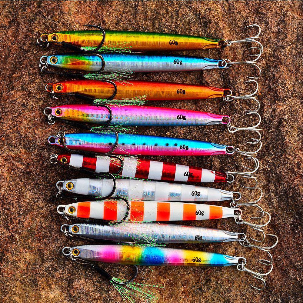 Preva Metal Fishing Lure double hook Top Warna Warni 40G 105mm Lead Casting