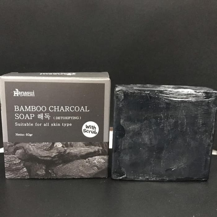 HANASUI SABUN BAMBOO CHARCOAL WITH SCRUB