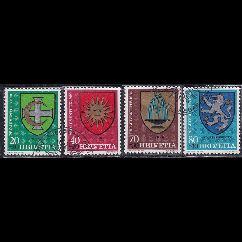 

Prangko Switzerland 1980 - Pro Juventute - Municipal Coat of Arms