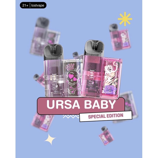 Paling di cari OTHENTHEEK VHIRALL ASHAP KHEBOUUL AUTHENTIC  URSA BABY 800MAH 18W ORIGINAL BY LOSTVAPE