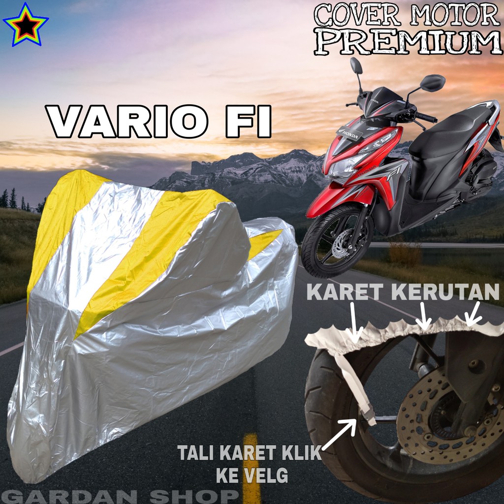 Sarung Motor VARIO FI Silver KUNING Body Cover Vario Fi PREMIUM