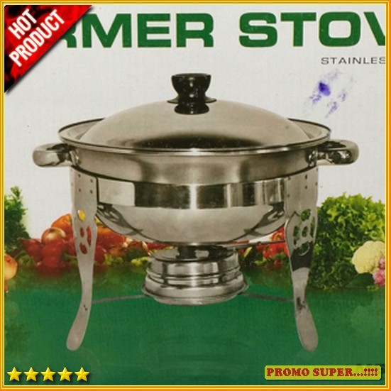 NEW WARMER STOVE PANCI PRASMANAN PEMANAS SPIRTUS LEBIH TEBAL STAINLESS O3964