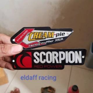 Emblem merk  knalpot motor segala merk  bahan  bagus  bukan 