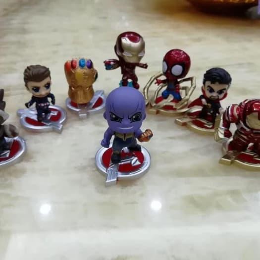 toys / mainan action figure avenger chibi isi 1 set 8pcs