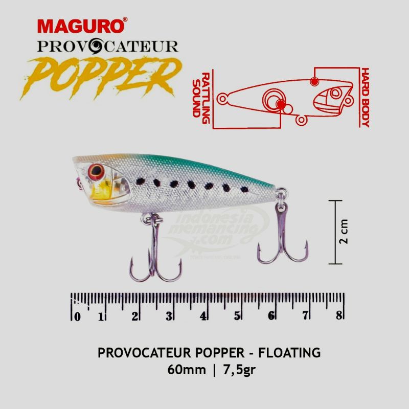 UMPAN POPPER MAGURO PROVOCATEUR 60 mm 7.5 gr