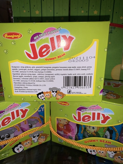 RANJANI jelly gummy bean YOUKA  box isi 30 sachet