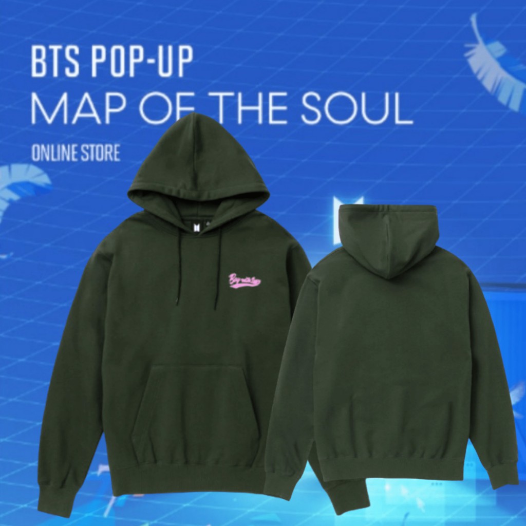 JAKET HOODIE SWEATER BTS POP-UP "BOY WITH LUV" KPOP BAHAN FLEECE