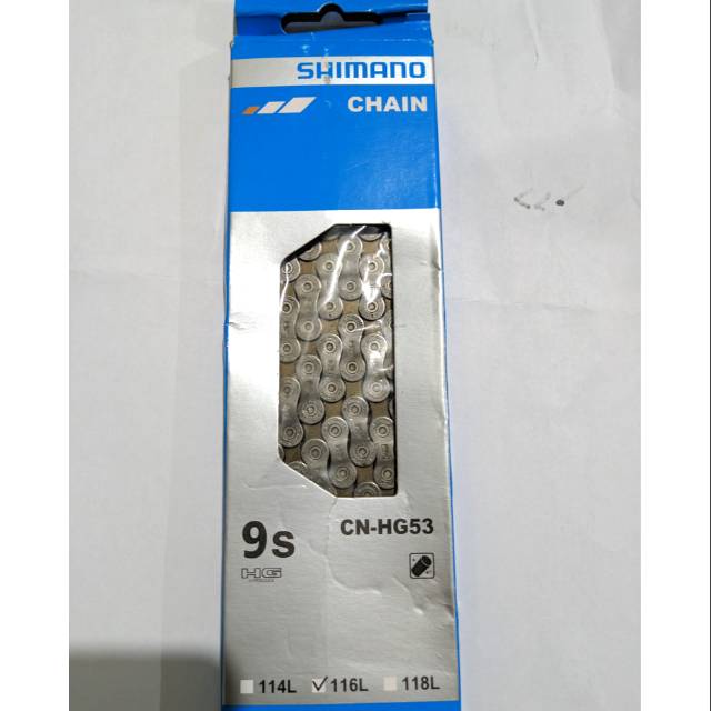 RANTAI SEPEDA 9SPEED - RANTAI SHIMANO 9SPEED HG53 ORI