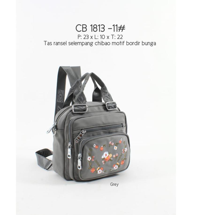⌊ Tas Wanita Import Jinjing dan Selempang CHIBAO Mini CB1813 1813 CB1813-11 1813-11 Bordir Bunga CB1