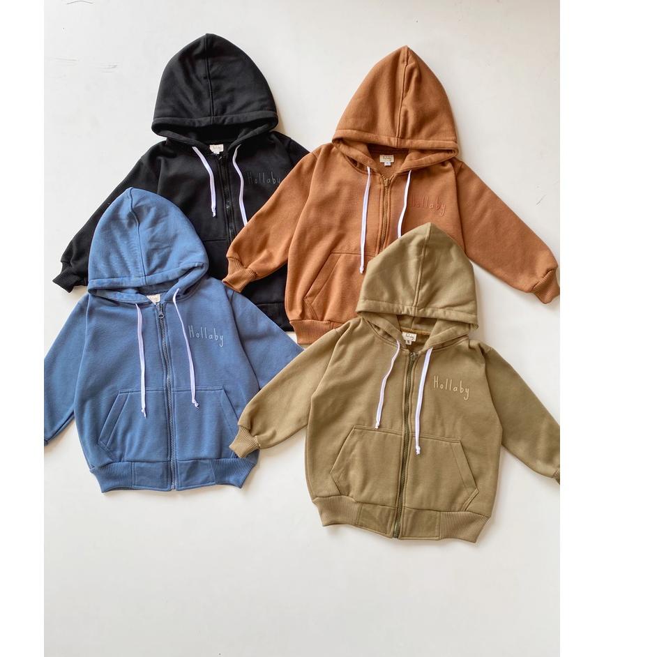Produk Viral Hoodie Zipper Anak Hollaby
