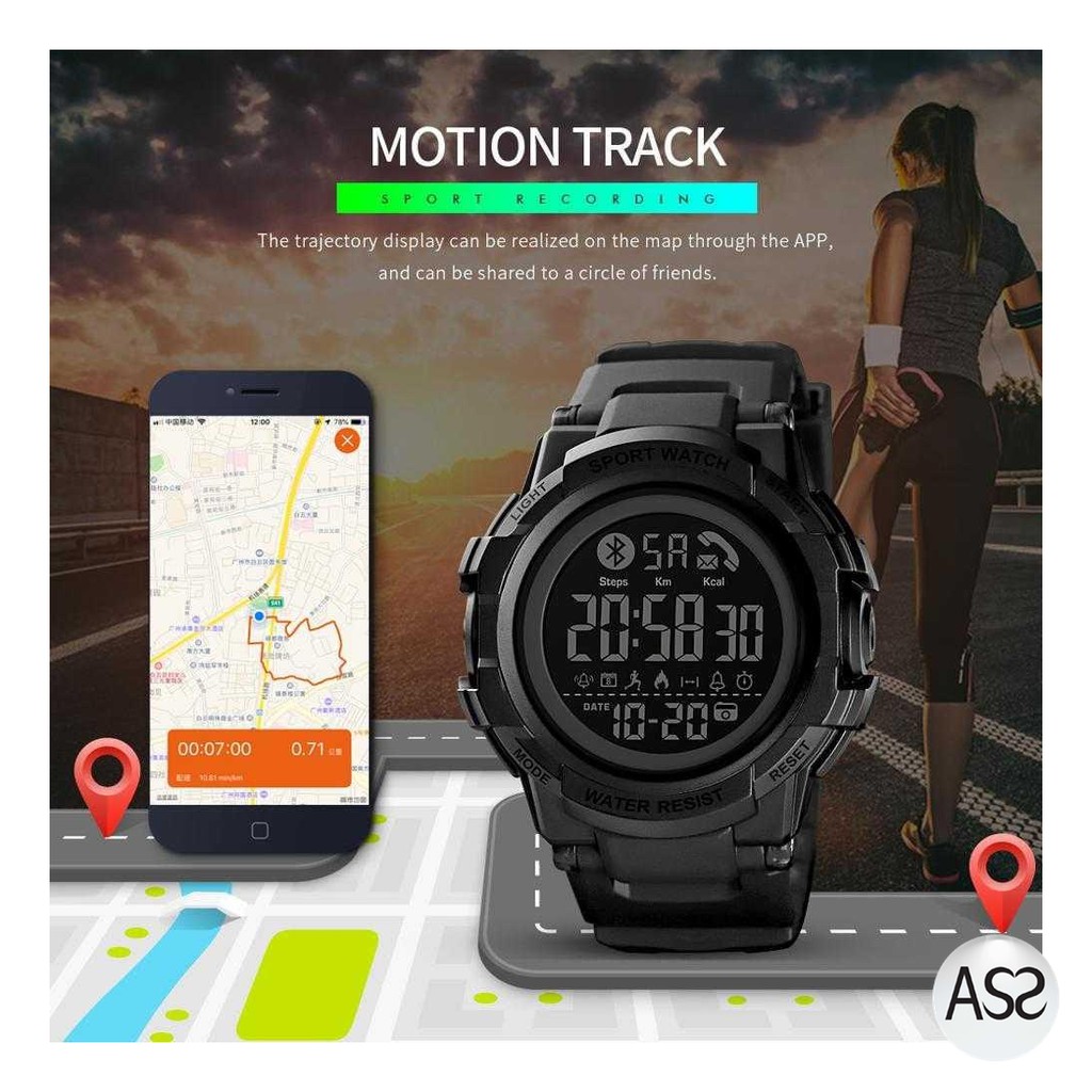 ASS Shop - SKMEI Jam Tangan Smartwatch Pria Bluetooth Pedometer - 1501