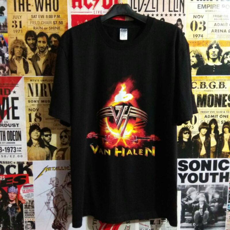 KAOS DISTRO ORIGINAL~KAOS BAND VAN HALEN~KAOS MUSIK~KAOS BANDUNG~COD~T-SHIRT