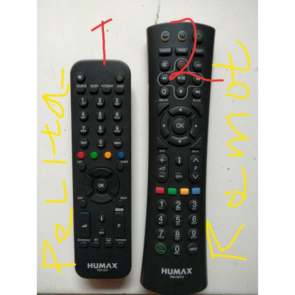 remot Humax parabola tv original terlengkap