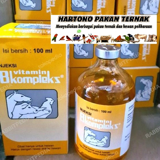 VITAMIN B KOMPLEKS 20 ml & 50 & 100 ML MEDION - Tingkatkan Produktifitas dan Imun Hewan Bkomplek inj