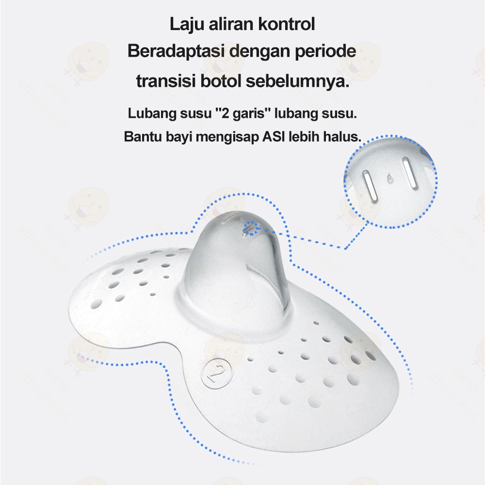 Lacoo 2pcs Pelindung puting ibu menyusui bahan silikon Nipple breast shield BPA Free Nipple cover protector