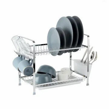 Rak Piring & Gelas 2 Tingkat Stainless Steel Asli Informa Sparklight