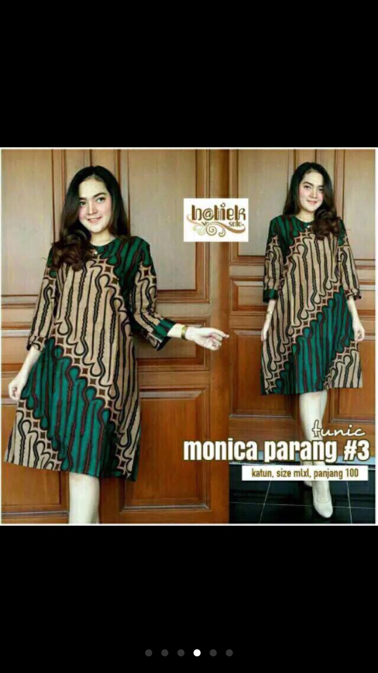 Tunic Monica Parang #3 Sgh 163 Tunik Batik Cewek Tunic Batik Wanita Seragam Batik Kerja Batik Solo