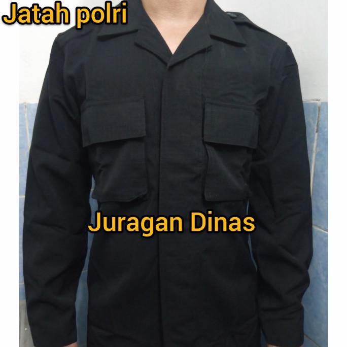 Atasan baju pdl hitam brimob jatah polri bahan risptok Original|Premium|Asli|Ori