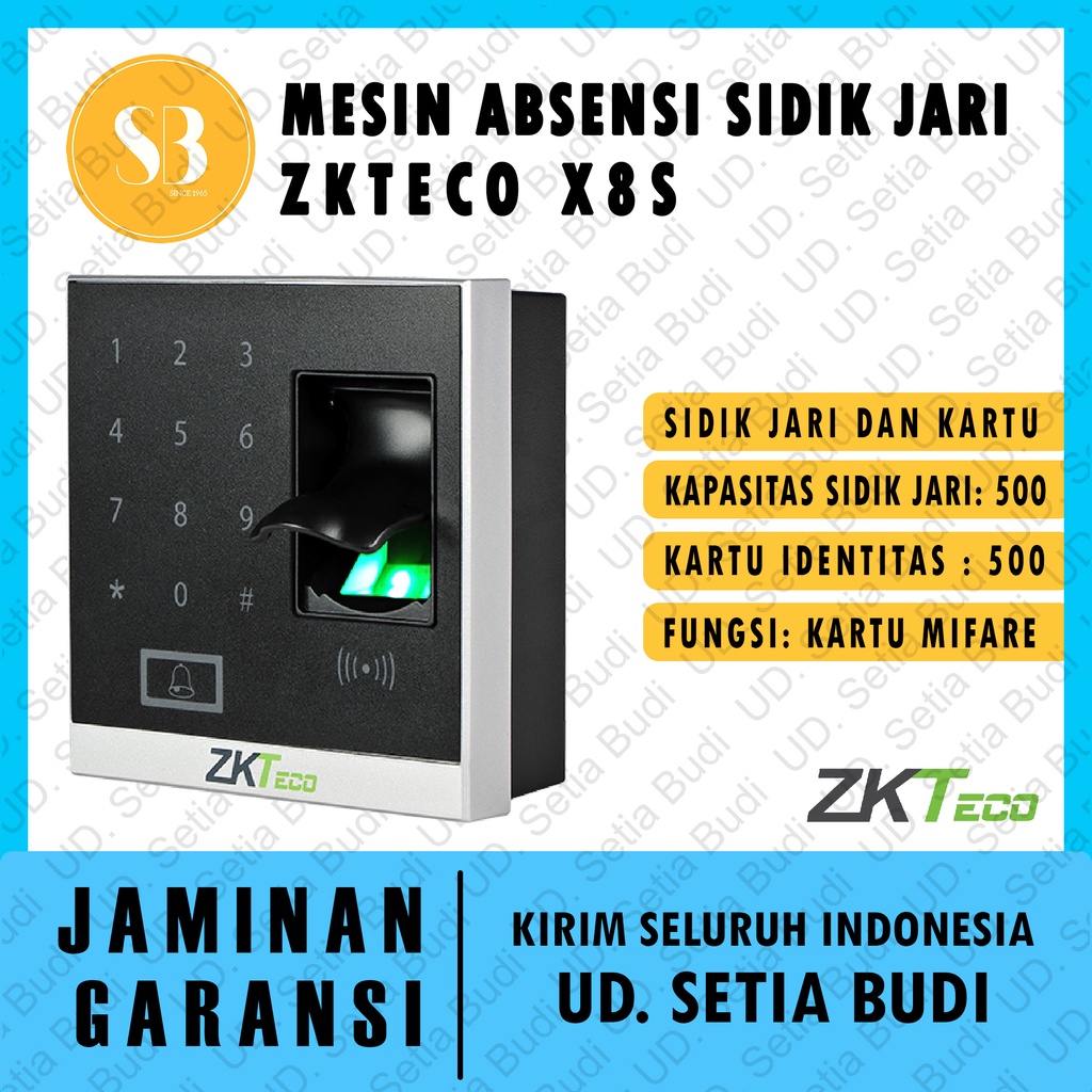 ZKTECO X8S Mesin Absensi Sidik Jari |Akses Kontrol X 8S