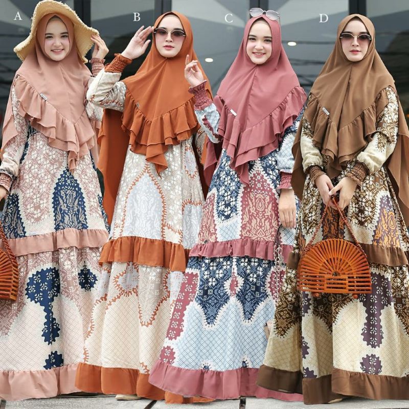 RHIANY SYARI BY HUMAIRA GAMIS SYARI PREMIUM QUALITY SET SYAR'I TERBARU BAJU SYARI ORIGINAL