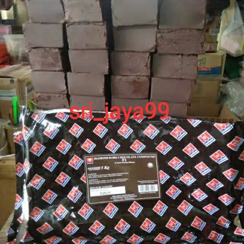 Coklat es kulkul Coklat Diamond Dark Compound Kurleb 250gr