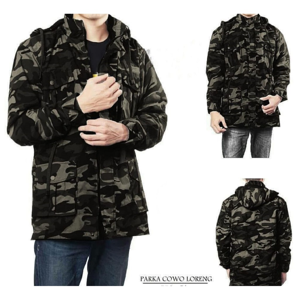 Parka loreng / parka tentara / jaket tentara / jaket loreng / parka kanvas / parka Korea army / army