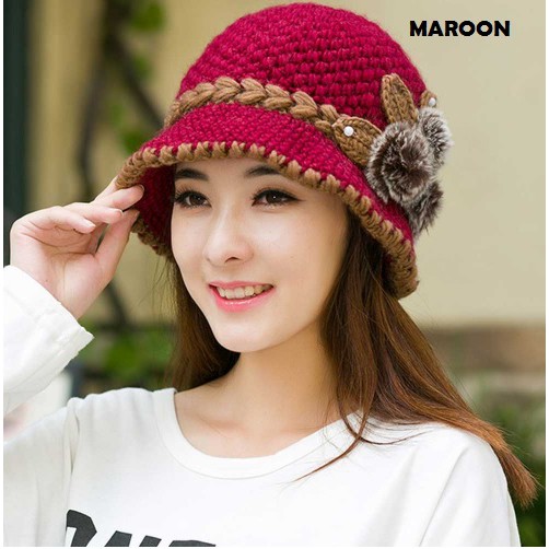 Topi wool wanita untuk musim dingin / winter trendy 003