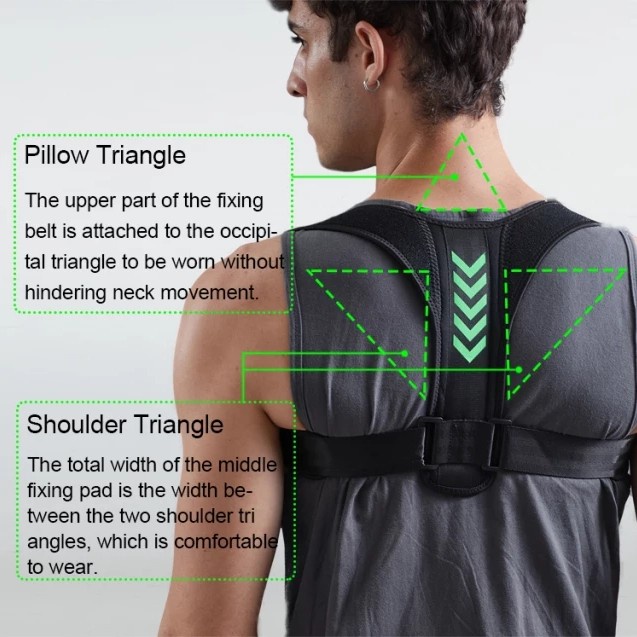 Penyangga penyanggah Punggung Tulang Belakang penegak tubuh Posture Corrector anti bungkuk