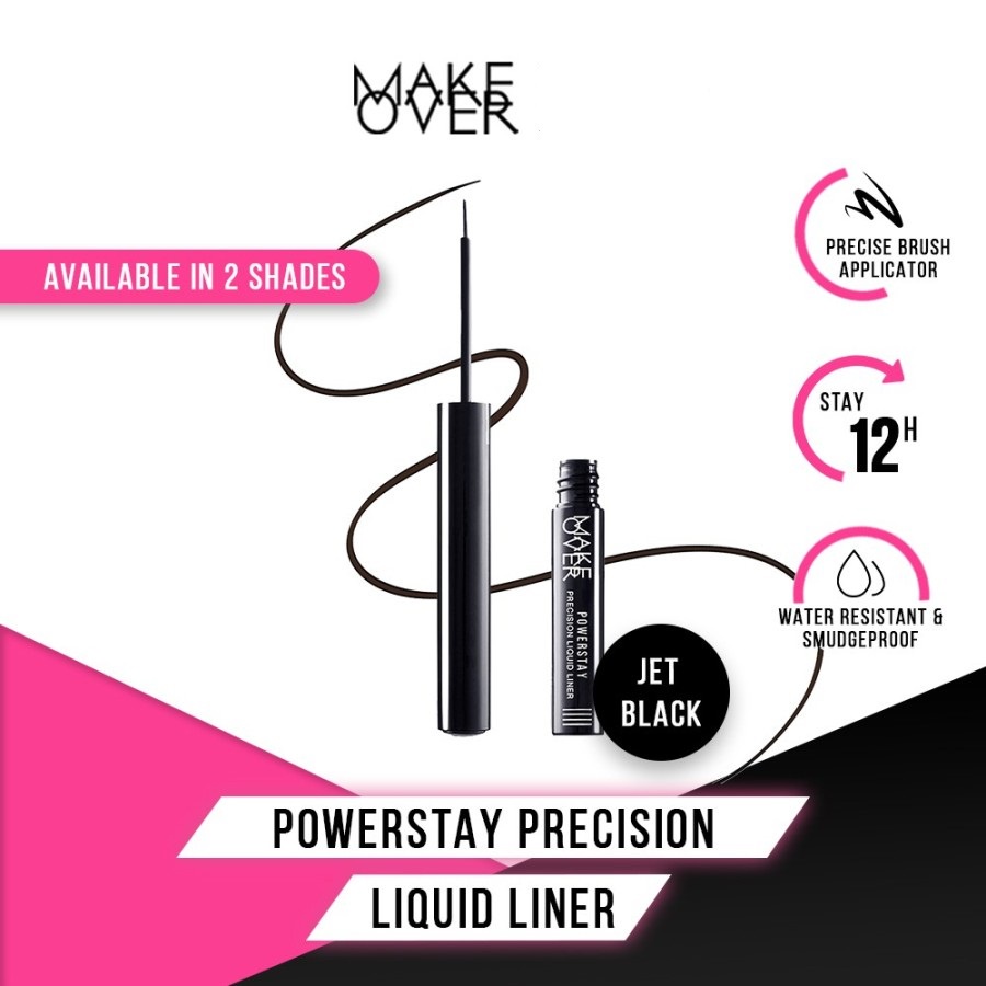 ★ BB ★ MAKE OVER Power Stay Precision Liquid Liner Jet Black | Makeover Powerstay Eyeliner