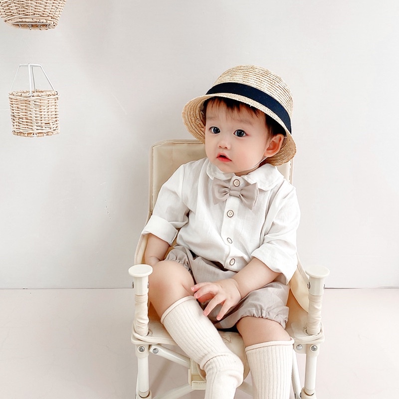 Leon baby set setelan bayi formal kemeja anak bayi set laki laki (B3)