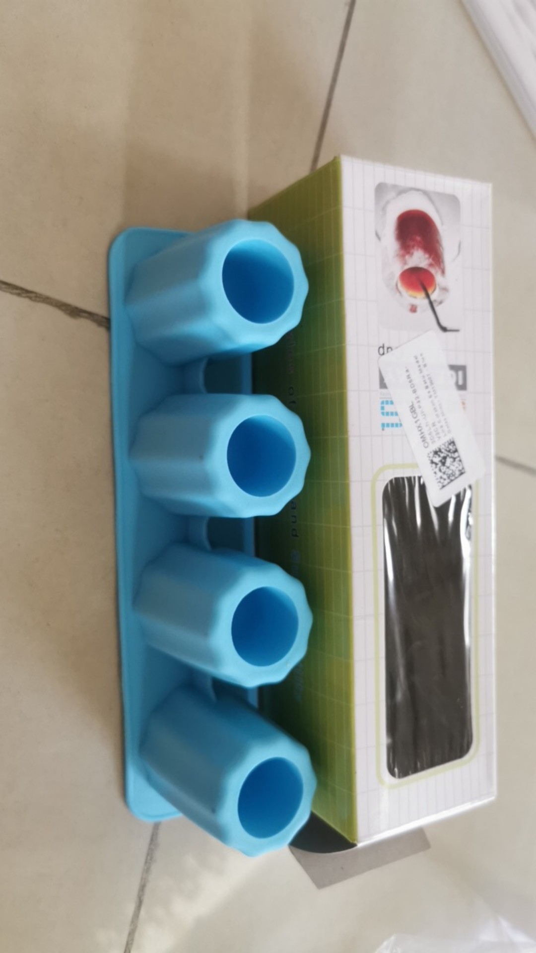 Cetakan Es Batu Model Gelas Mini Blue