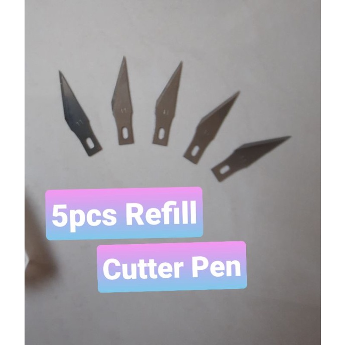 

5pcs Refill Mata Pisau Pen Cutter/ Refill Hobby Knife Isi 5pcs/ Mata Pisau Spare Blade/ Isi Ulang Cutter Pen/ Pisau Pengganti Pisau Cadangan