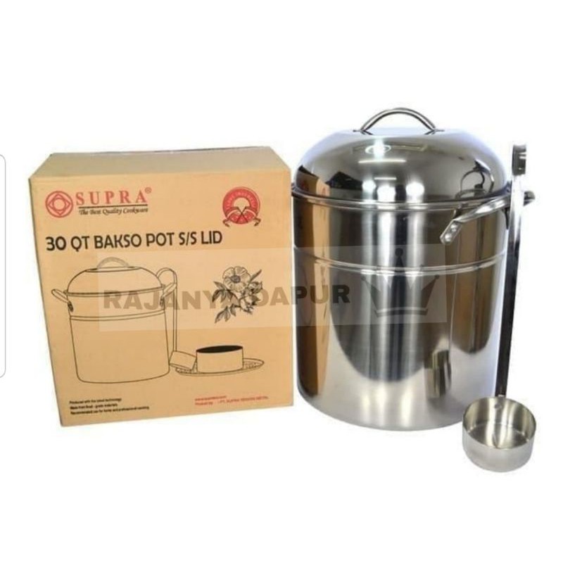 Panci bakso supra stainless steel 30qt - dandang bakso supra