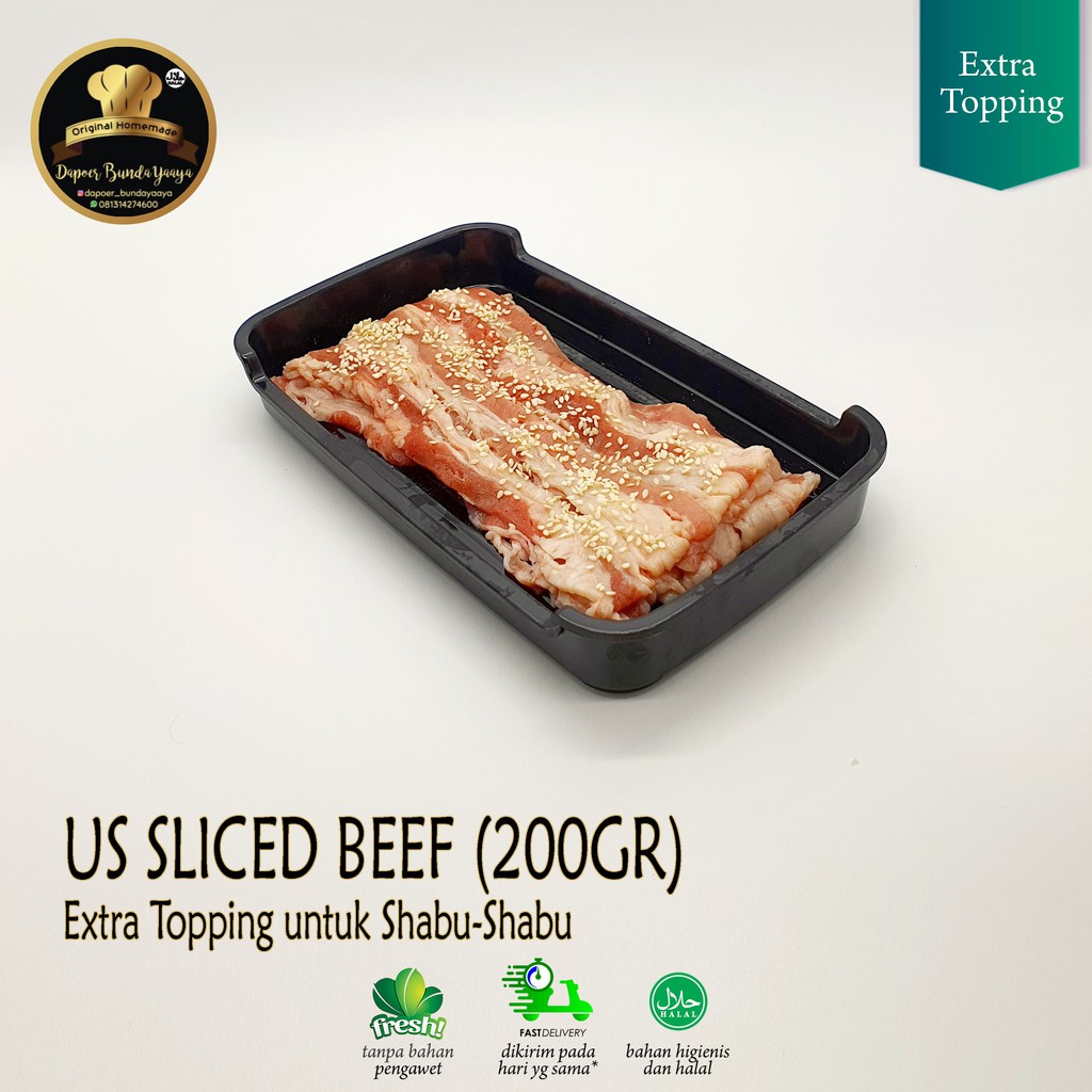 

Extra Topping Slice Beef 200gr untuk Shabu Shabu (Halal Food)