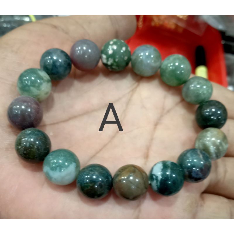 RC01. Gelang batu giok natural ukuran 12 mm