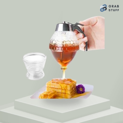 Dispenser Jar Teko Botol Madu Sirup Serbaguna / Botol Madu Murah Aman Mudah Multifungsi / Jar Teko B