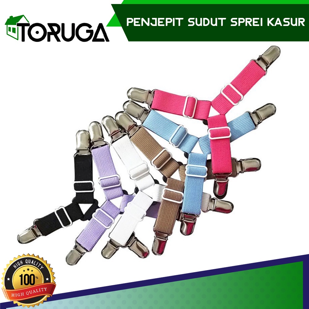 Penjepit Seprei Pengait Pengunci Seprei Kasur Jepitan Besi Bed Sheet Grips