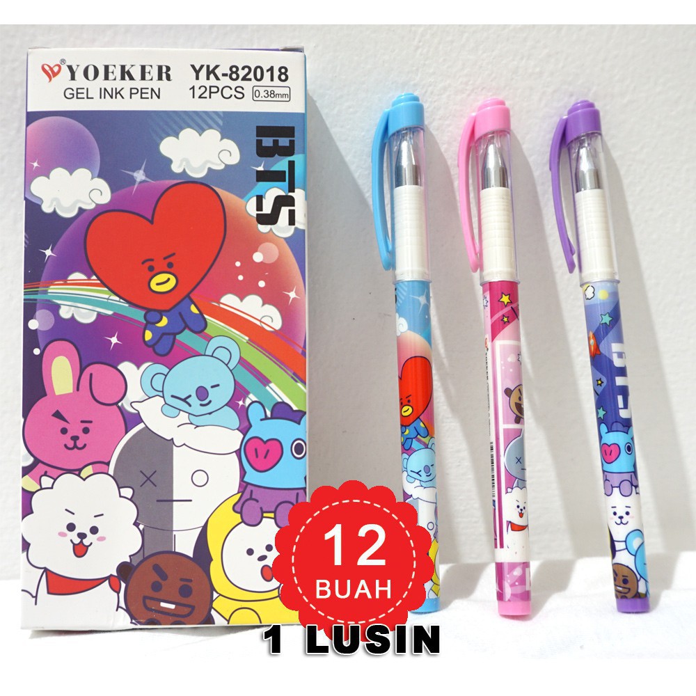 

Pulpen fancy gel model BTS bt21 Yoeker YK-82018
