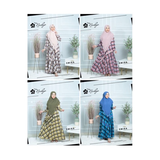 ERMIRA TARTAN SET BY nazkya / TERBARU SET SYAR'I / NAZKYA